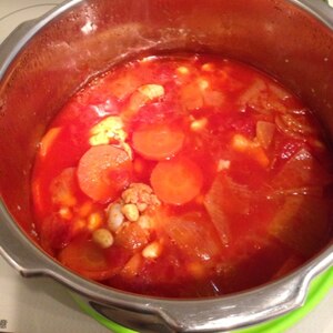 鶏肉と大豆のトマト煮込み